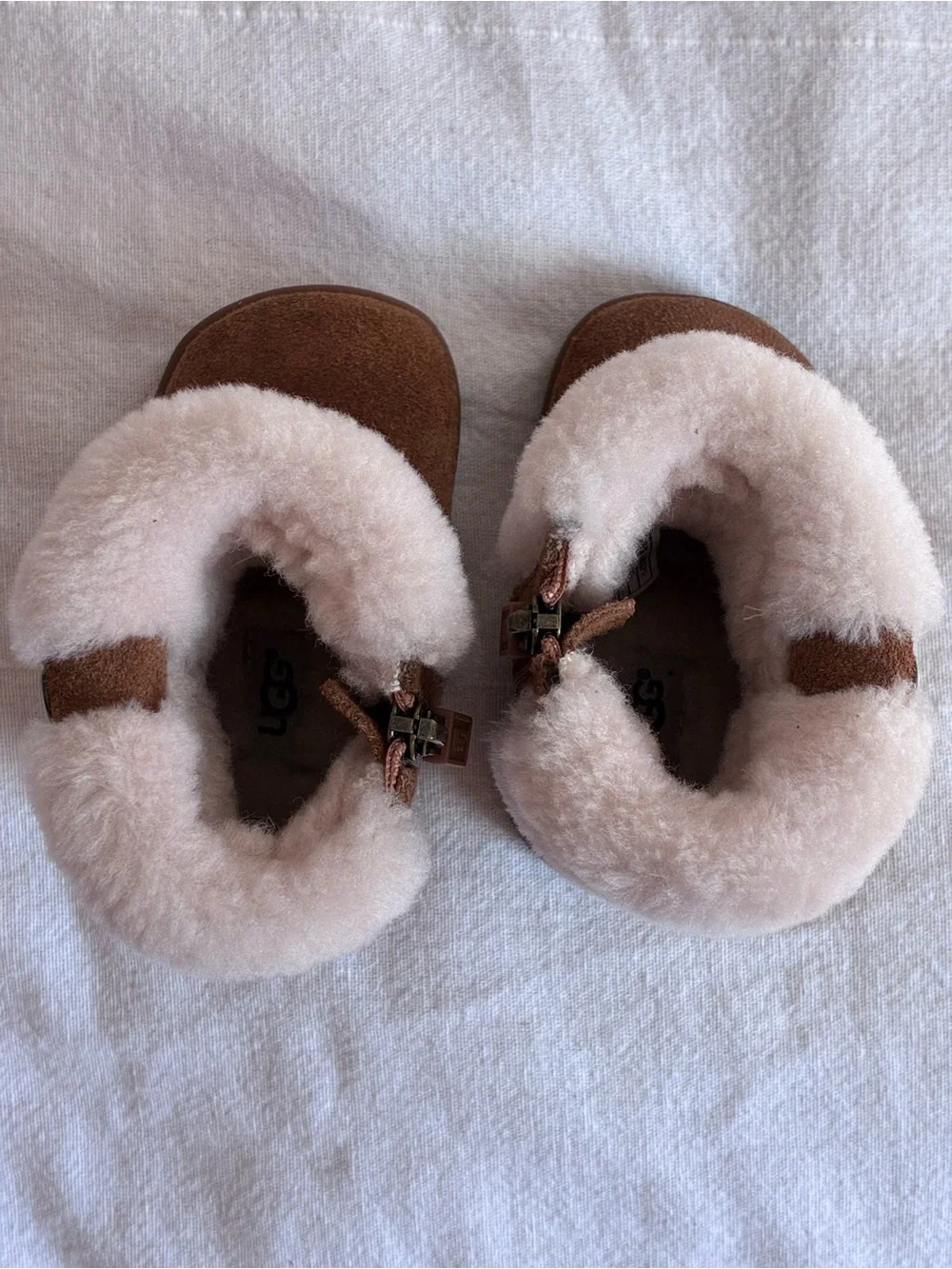 Infant Baby Girl Uggs Boots Sherpa Sheep Wool Suede Fall Winter School Photos